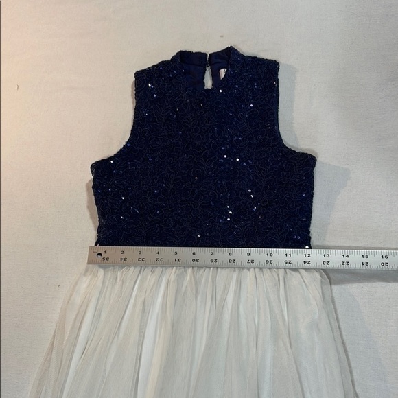 Girls Sequin Pleated Gown Party Dress Wedding 14 - Picture 13 of 16